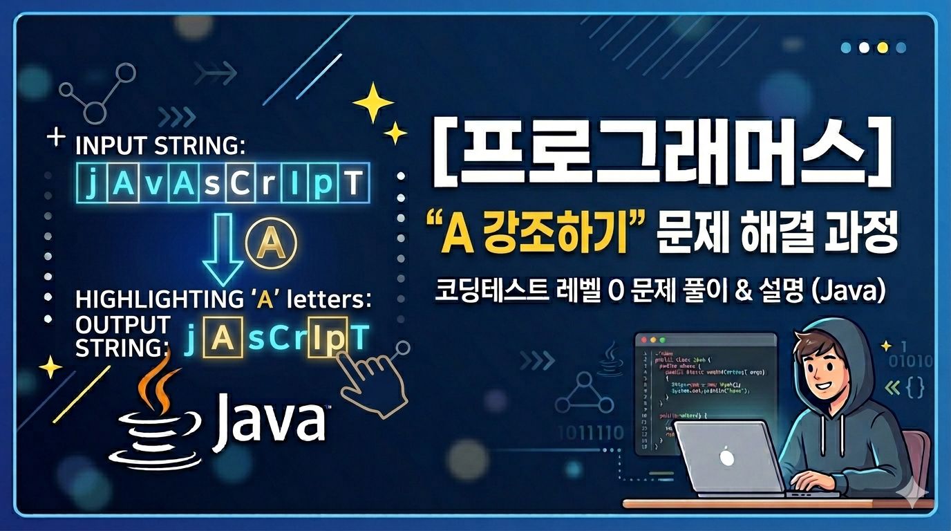[프로그래머스] A 강조하기 (Java)