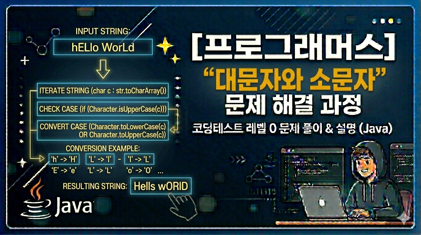 [프로그래머스] 대문자와 소문자 (Java)