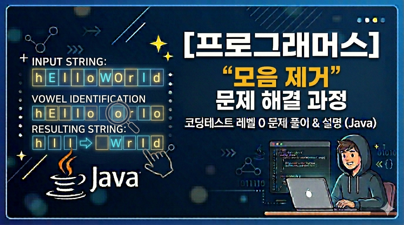 [프로그래머스] 모음 제거 (Java)