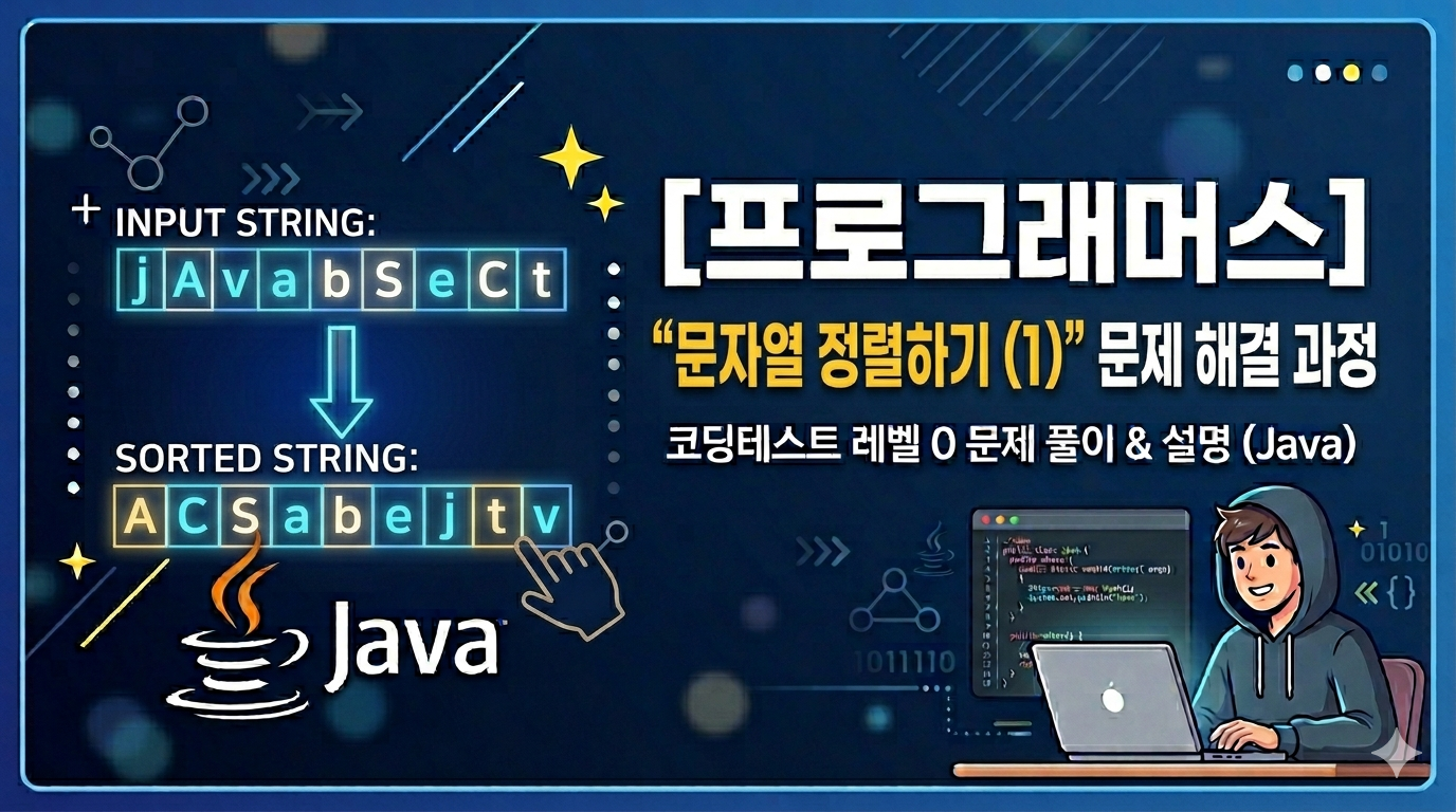 [프로그래머스] 문자열 정렬하기 (1) (Java)
