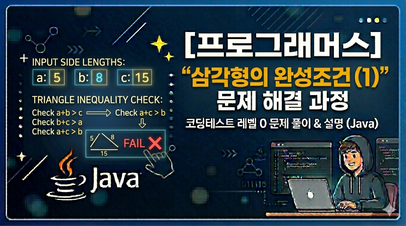 [프로그래머스] 삼각형의 완성조건 (1) (Java)