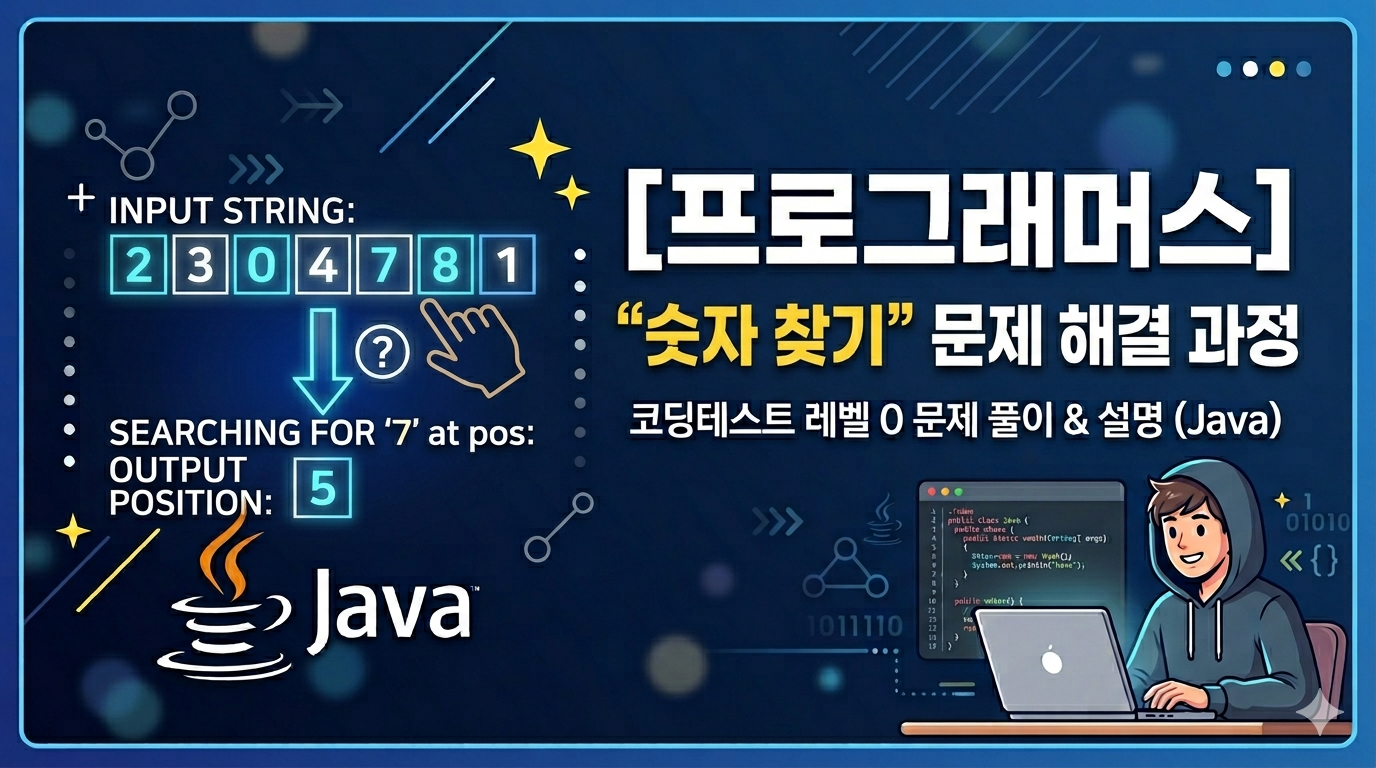[프로그래머스] 숫자 찾기 (Java)