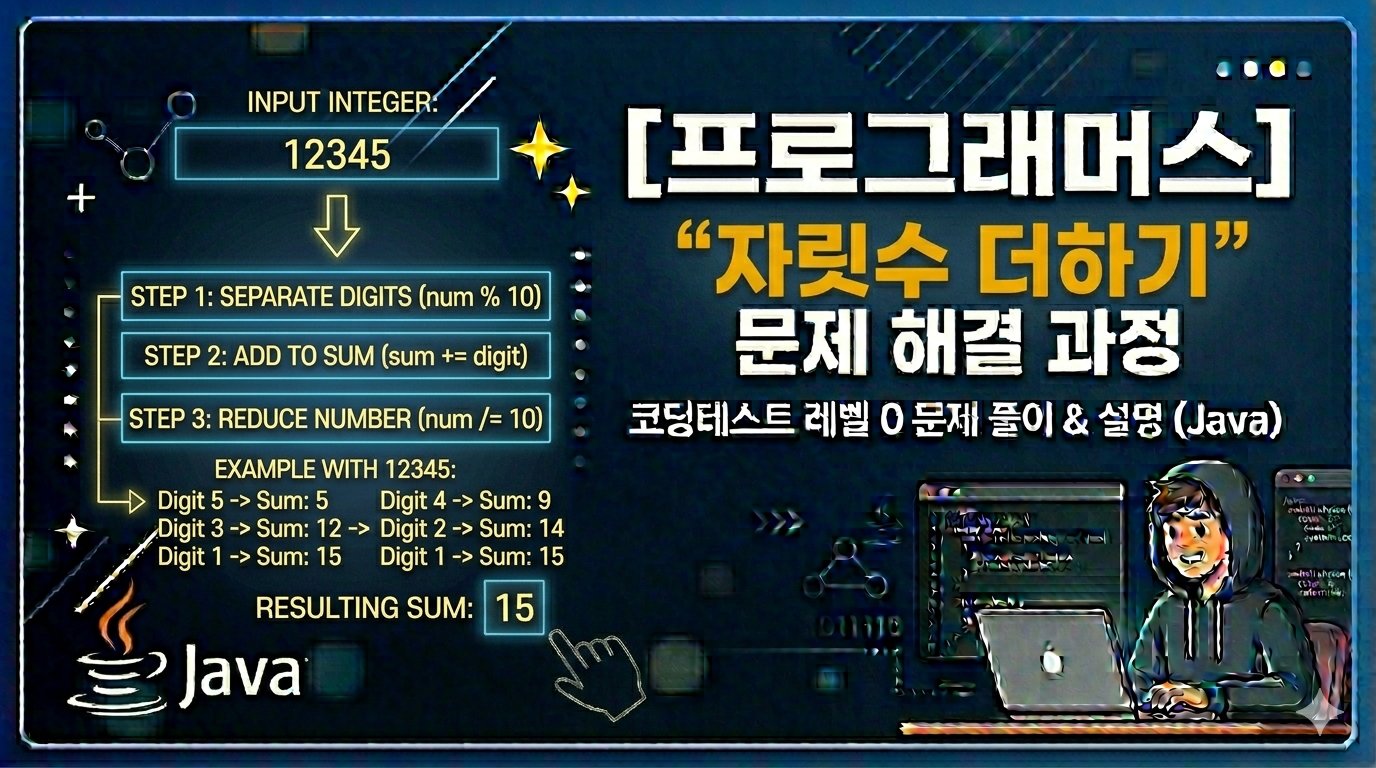 [프로그래머스] 자릿수 더하기 (Java)