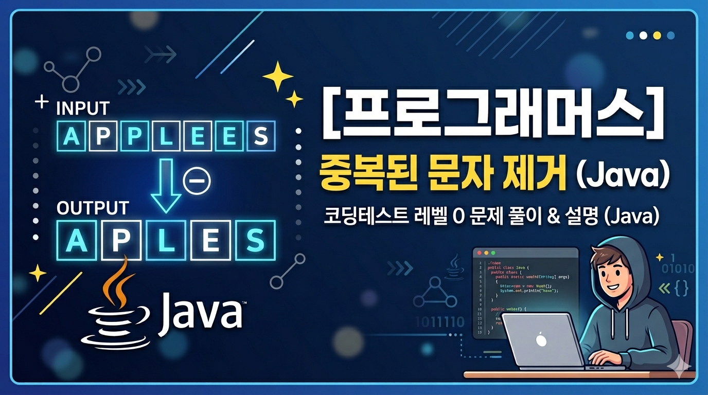 [프로그래머스] 중복된 문자 제거 (Java)