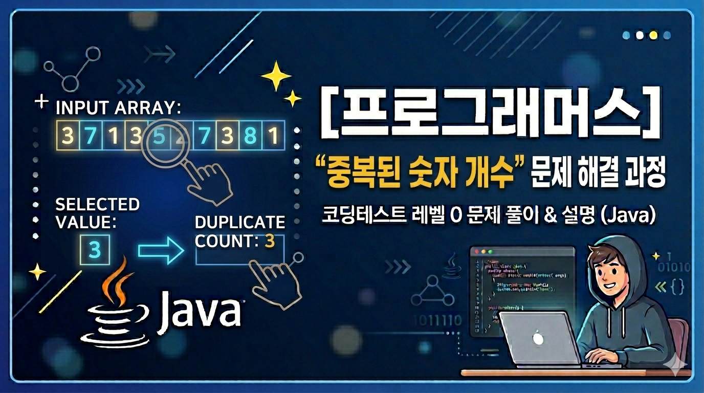 [프로그래머스] 중복된 숫자 개수 (Java)