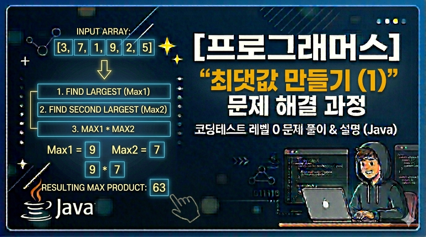 [프로그래머스] 최댓값 만들기 (1) (Java)